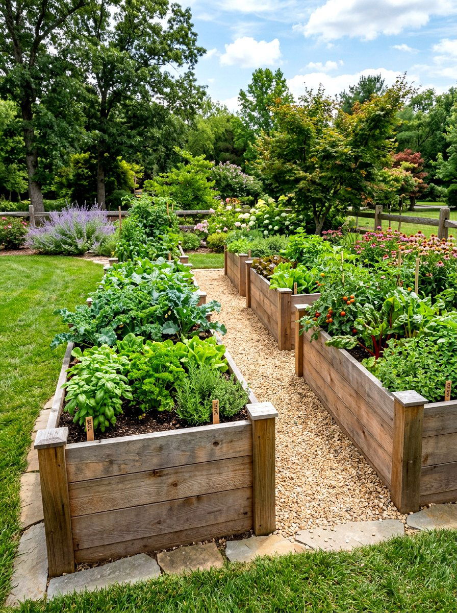Raised Garden Beds - 30 shaded side yard ideas