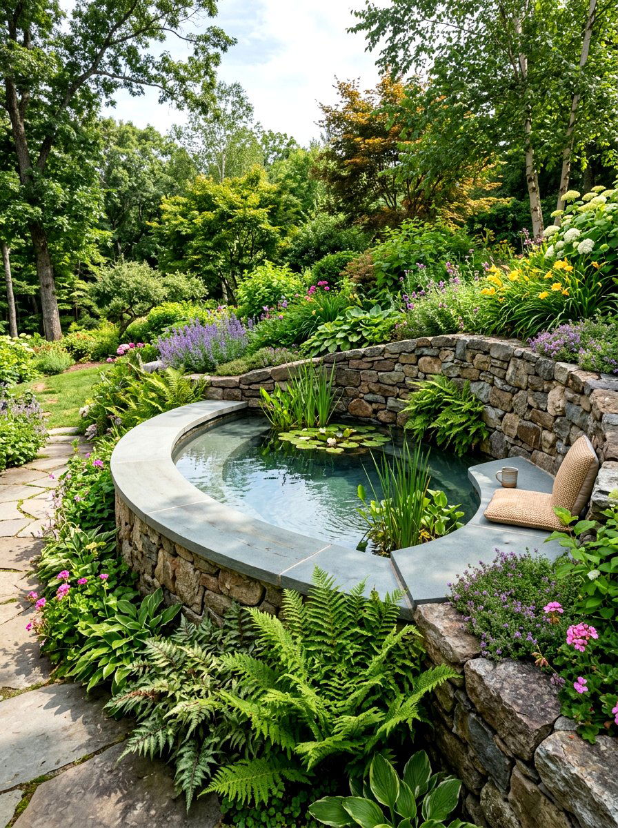 Raised Garden Pool - 30 narrow pool ideas