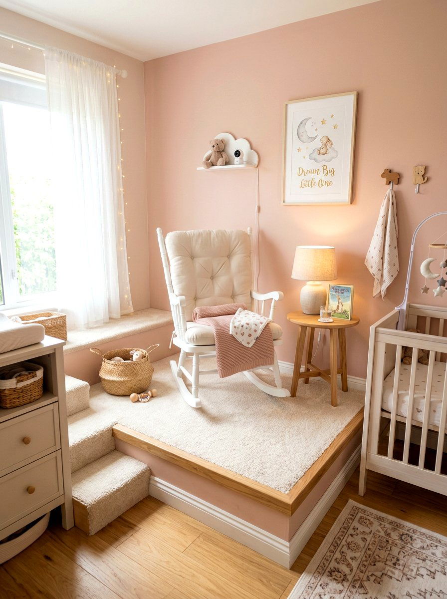 Raised Nursery Nursing Corner - 30 split level seating ideas