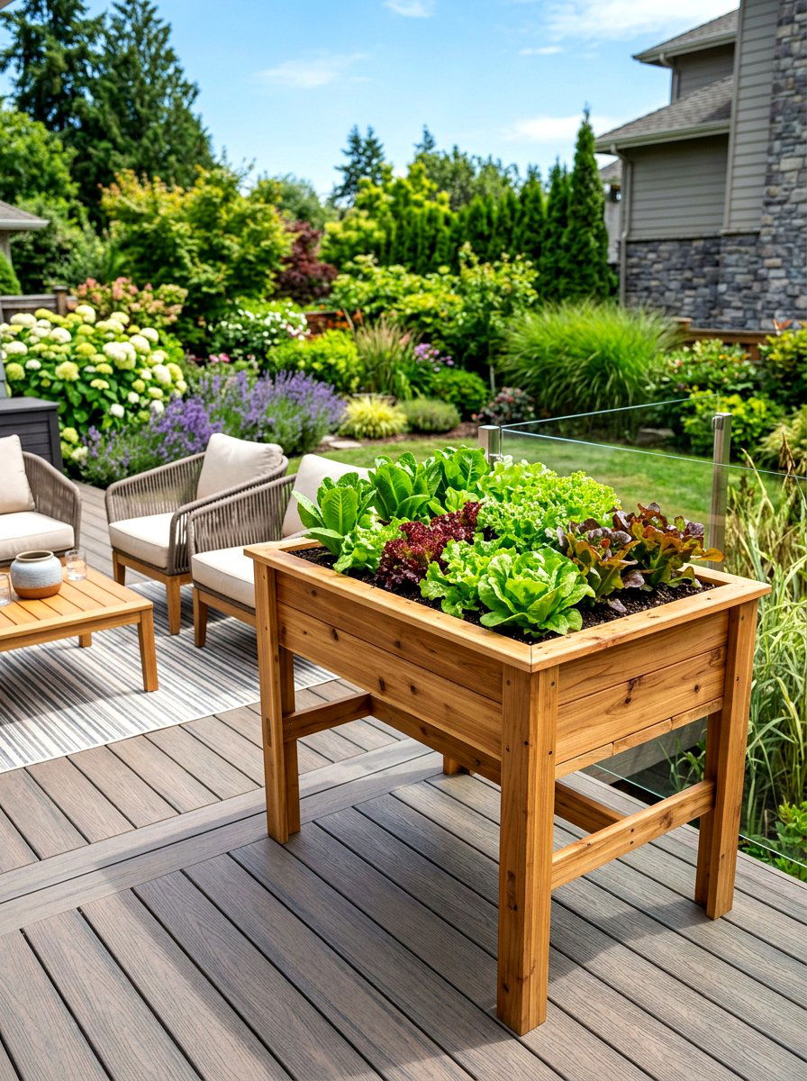 Raised Planter Box - 30 kitchen vegetable garden ideas