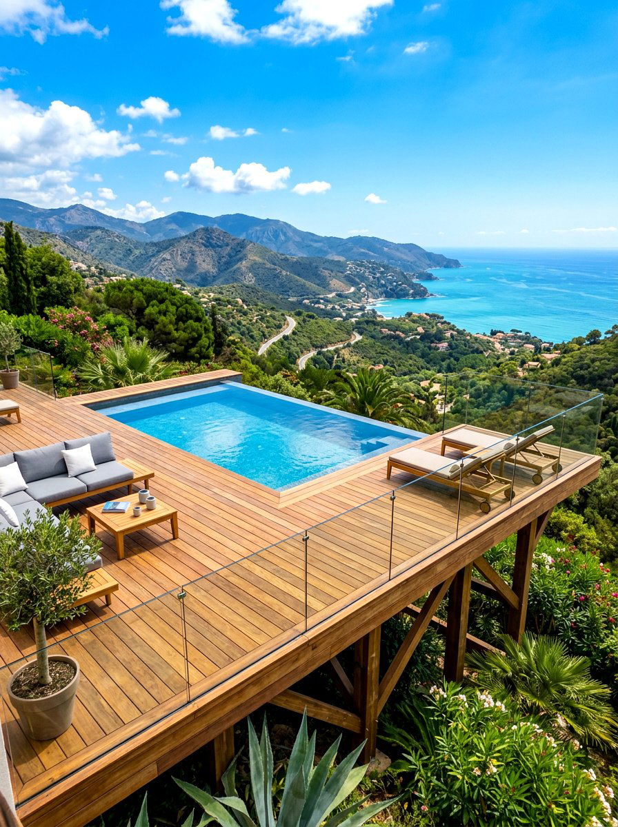 Raised Pool Deck - 30 pool deck ideas