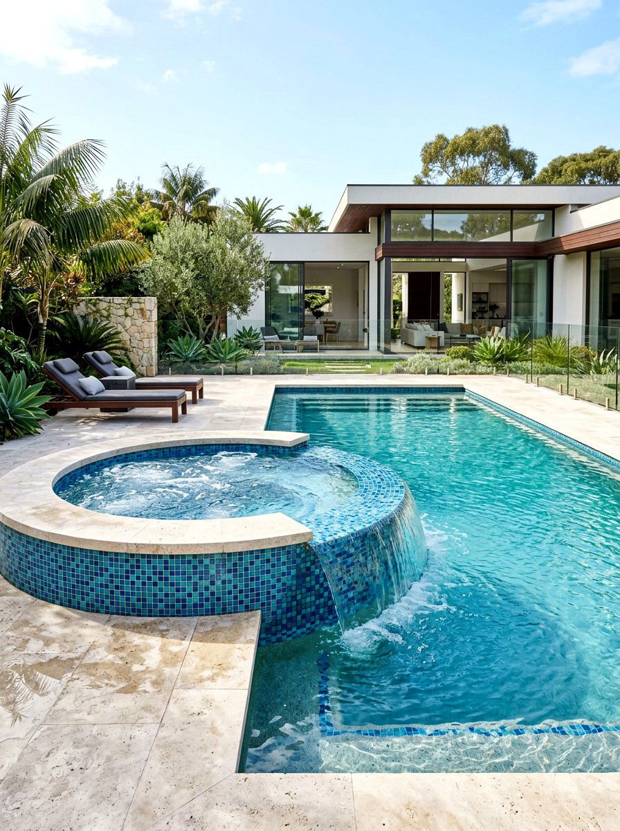 Raised Spa Pool - 30 luxury pool ideas
