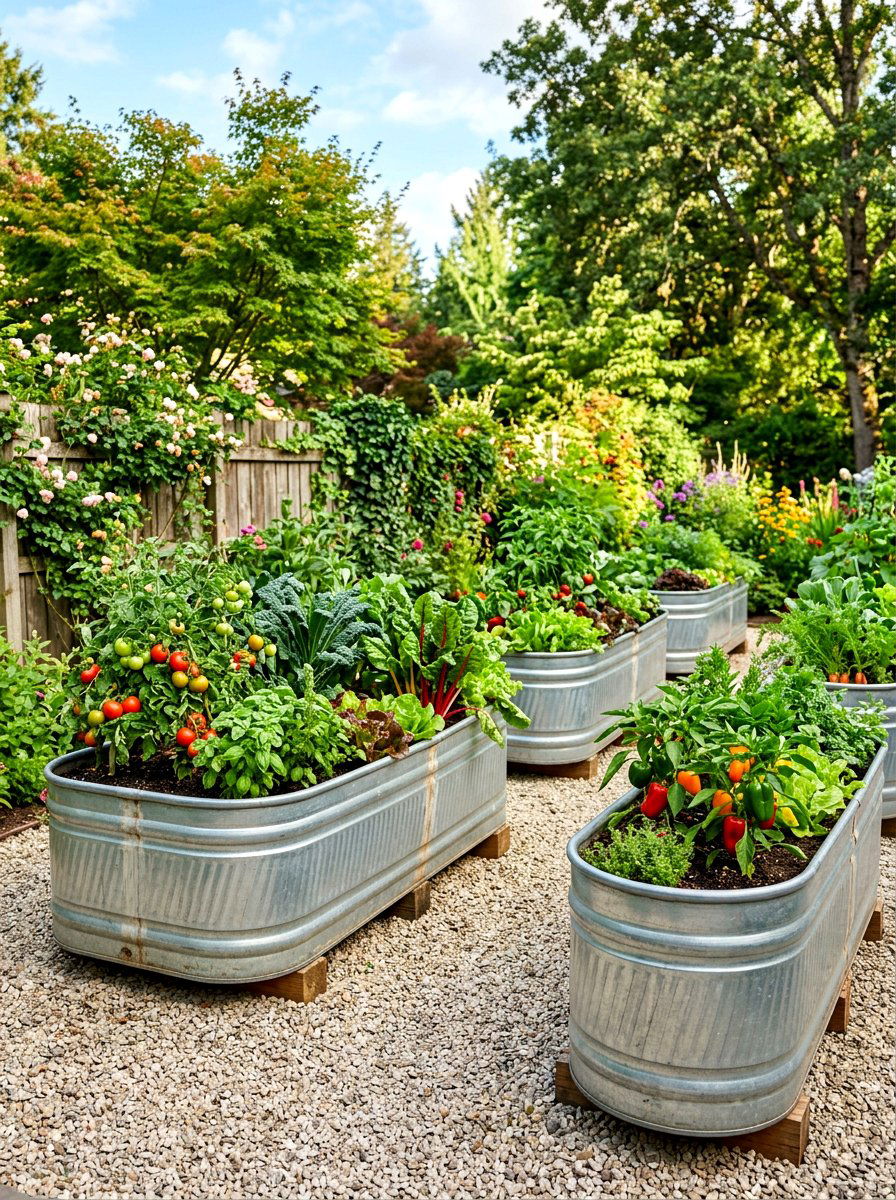 Raised Trough Garden - 30 organic vegetable garden ideas