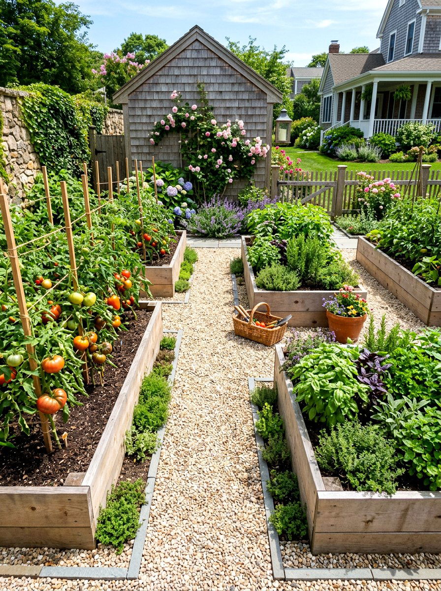 Raised Vegetable Bed - 30 Nancy Meyers garden ideas