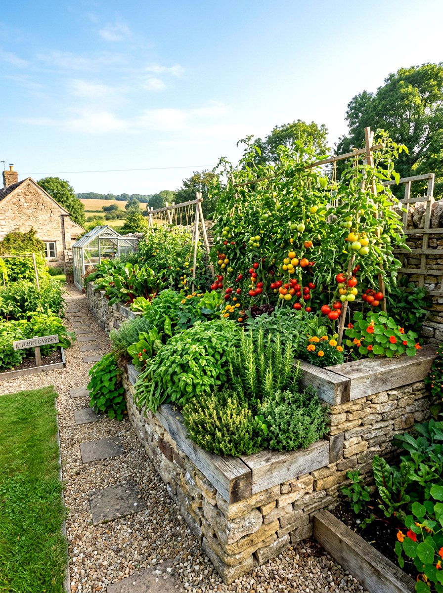 Raised Vegetable Bed Wall - 30 garden retaining wall ideas