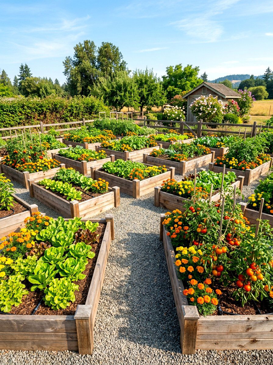 Raised Vegetable Beds - 30 modern cottage garden ideas