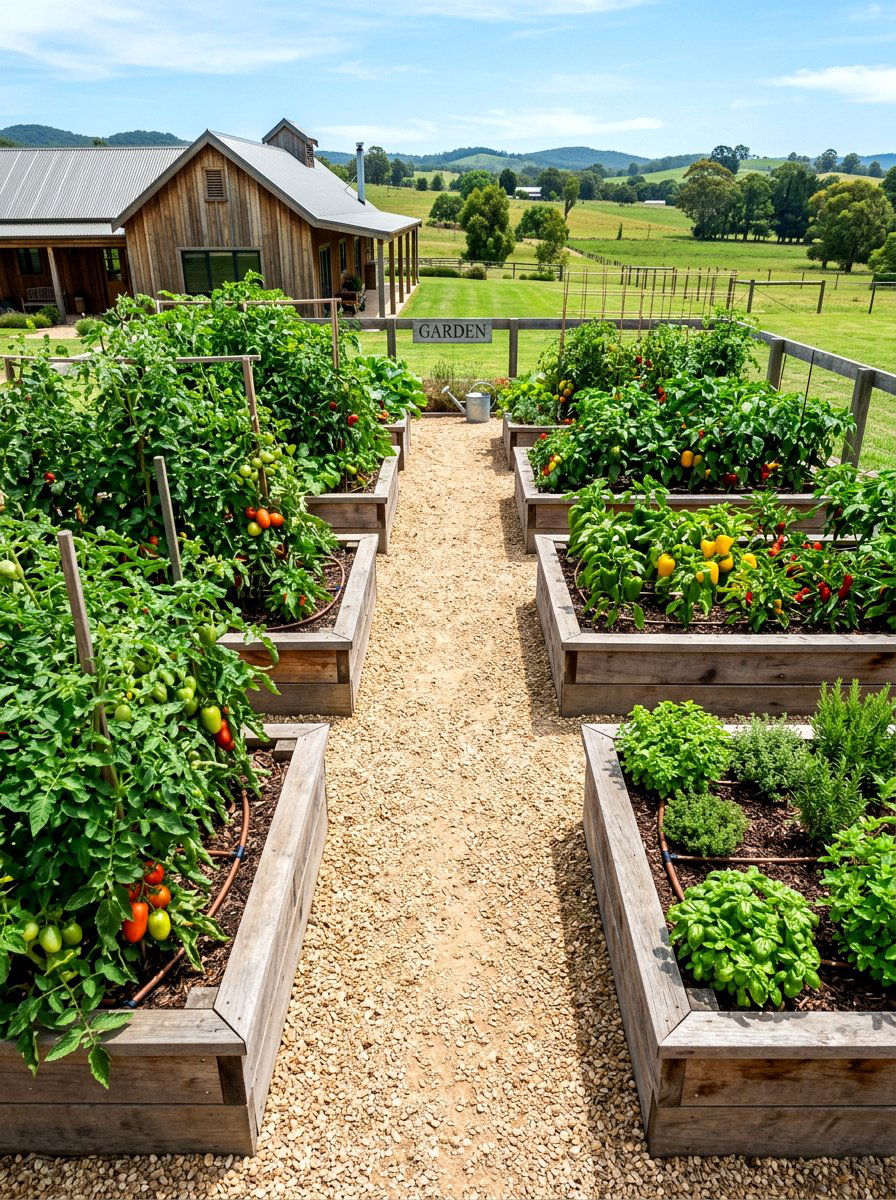 Raised Vegetable Garden - 30 backyard staycation ideas