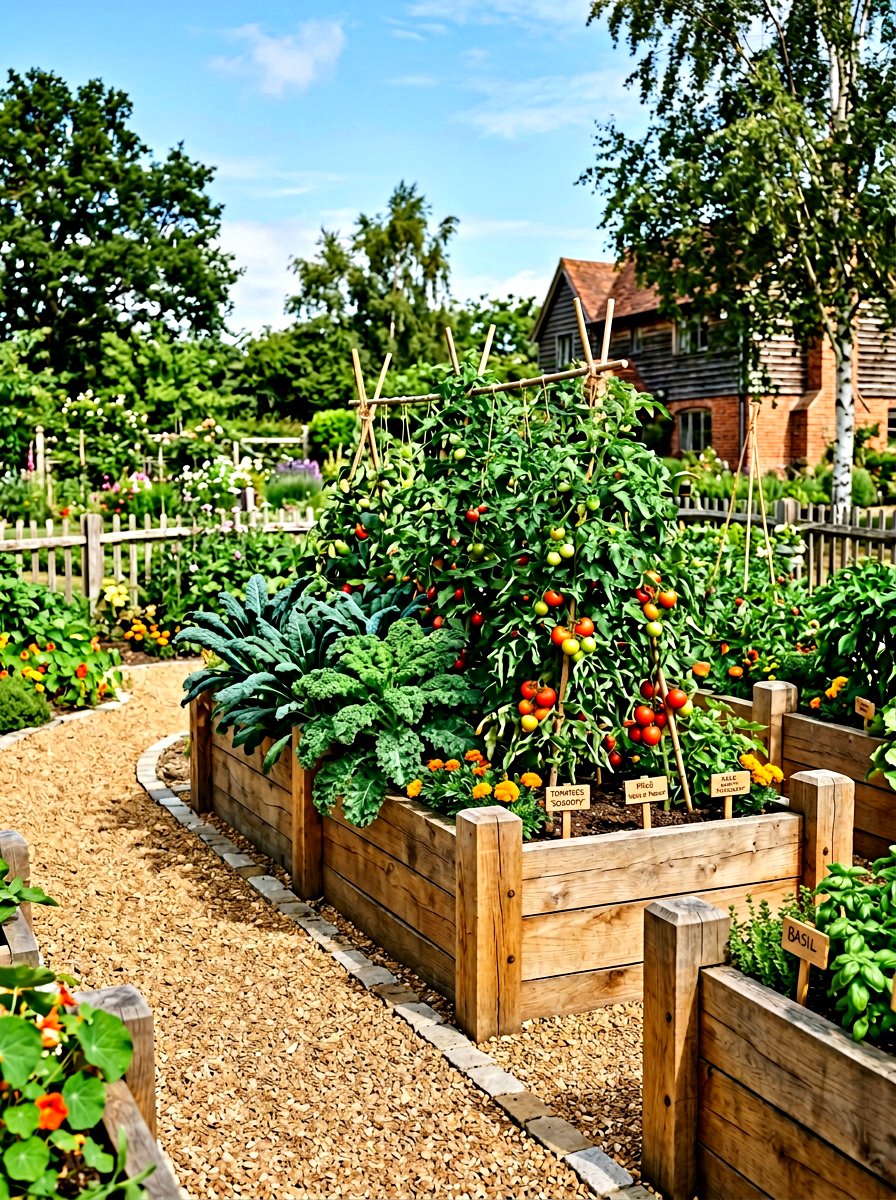 Raised Vegetable Planter - 30 timber retaining wall ideas