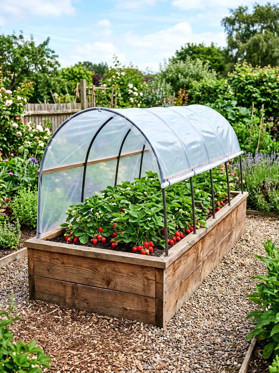 Raised bed cold frame - 30 hoop house garden ideas