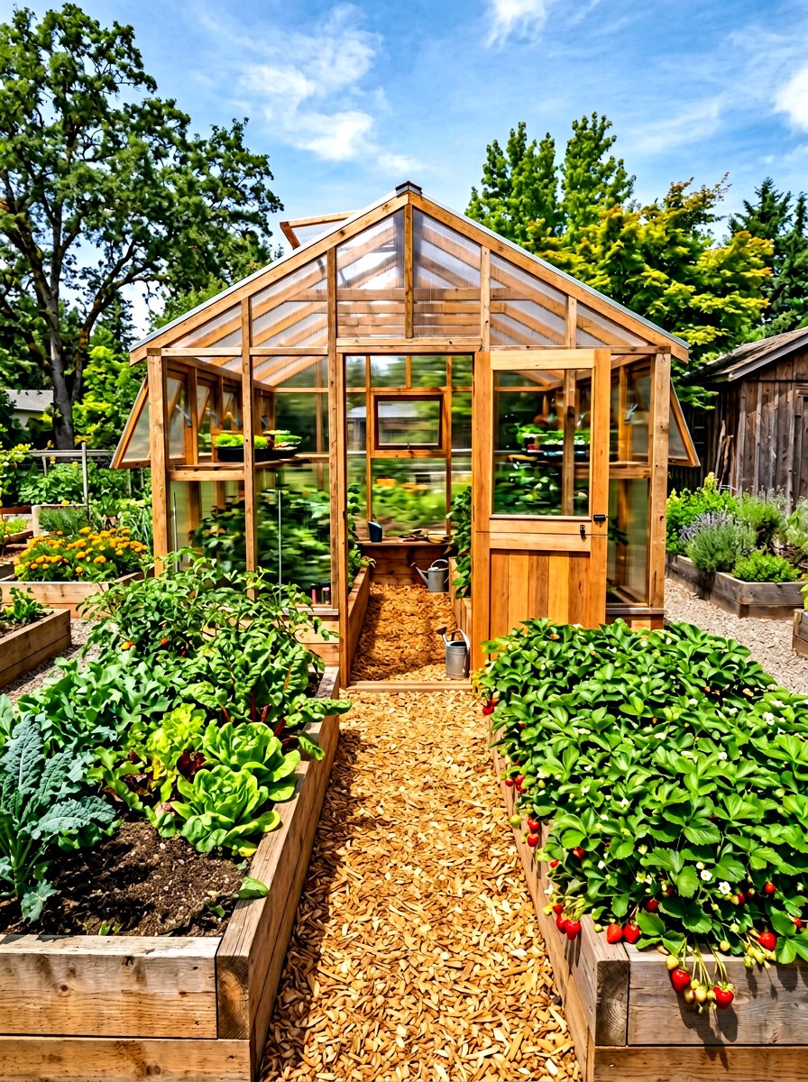 Raised bed greenhouse - 30 backyard greenhouse ideas