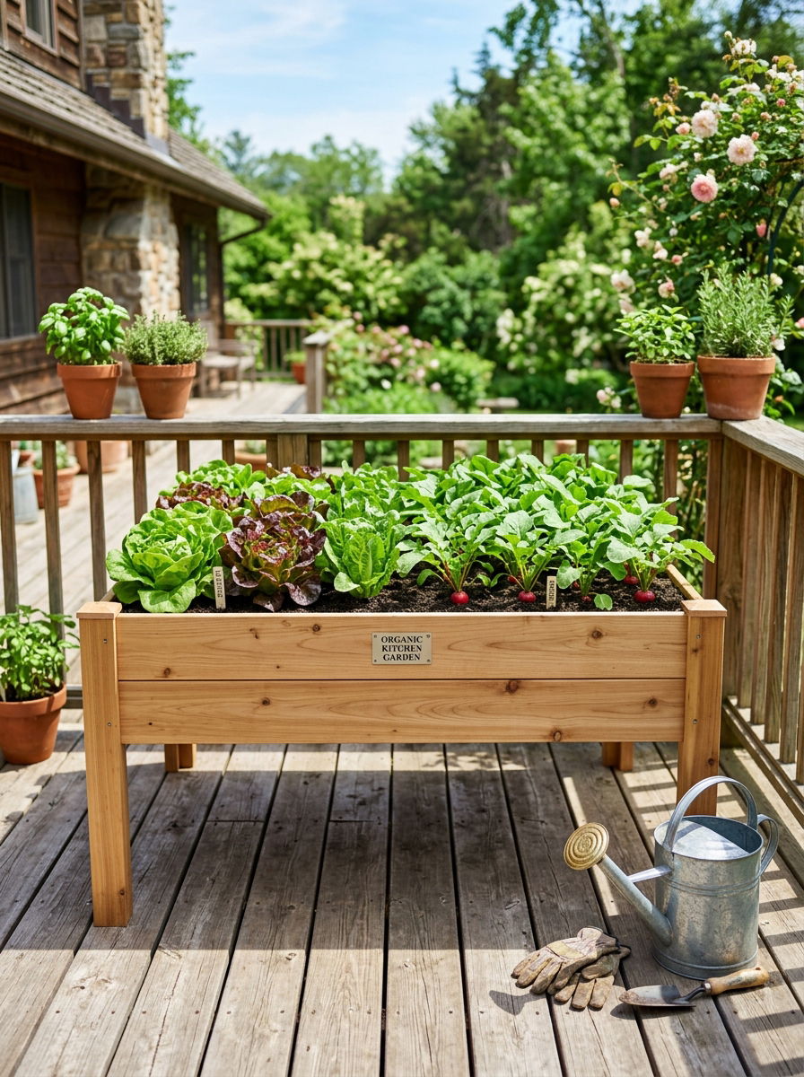 Raised bed on legs - 30 urban garden ideas