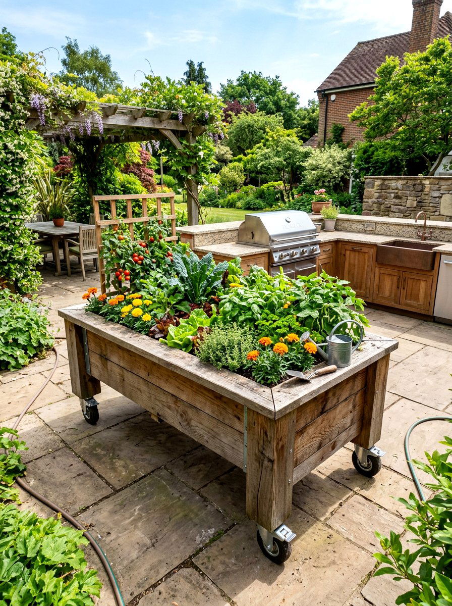 Raised bed planter - 30 container garden ideas