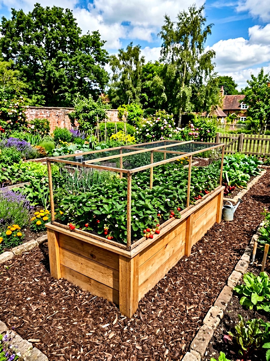 Raised bed strawberry planter - 30 strawberry planter ideas
