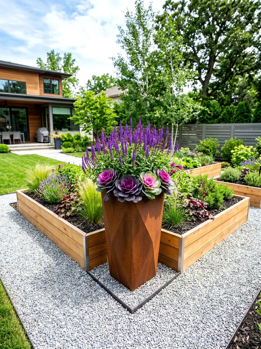 Raised garden bed - 30 corner yard landscaping ideas