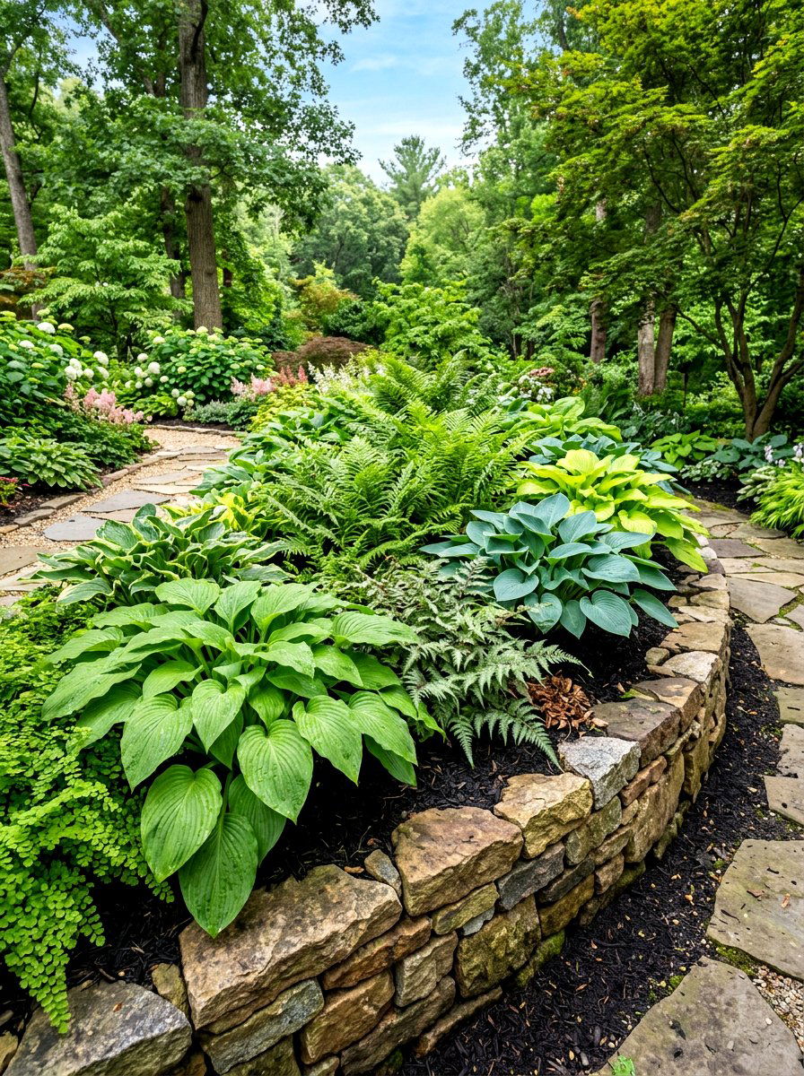Raised garden bed hosta fern - 30 hosta and fern garden ideas