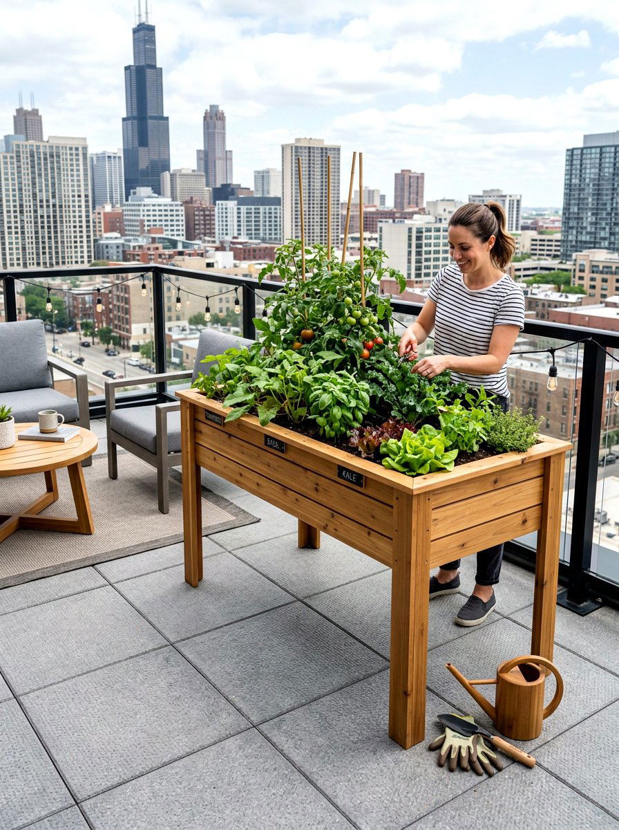 Raised garden bed - 30 apartment garden ideas
