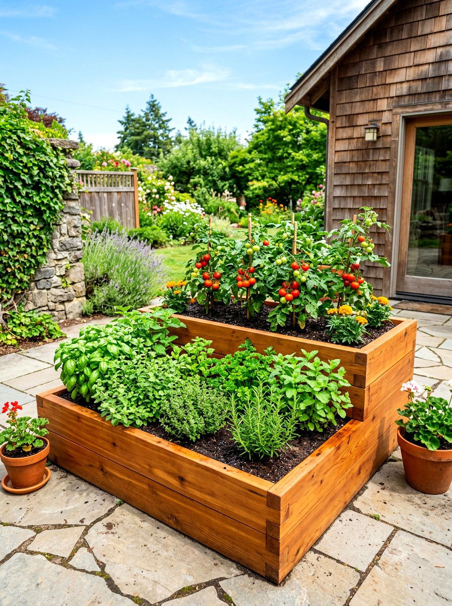 Raised garden beds - 30 small patio ideas