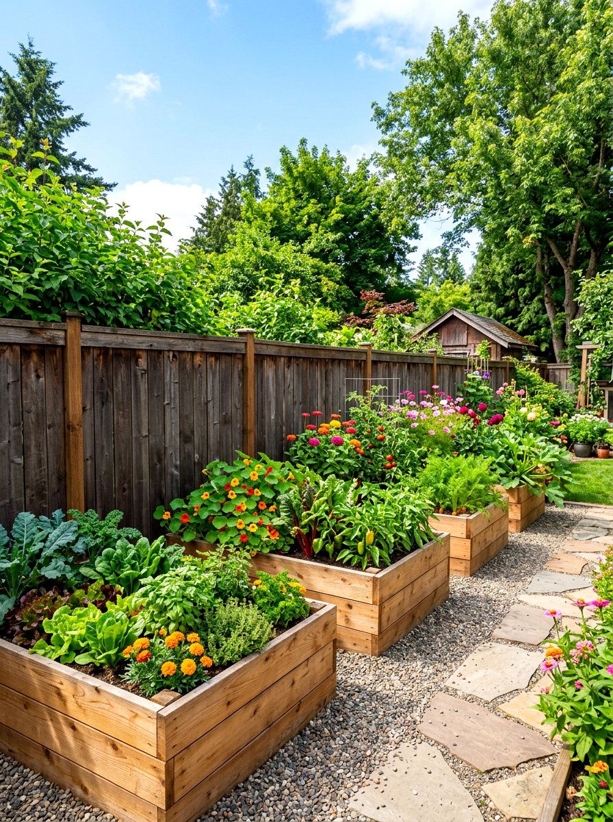 Raised garden beds - 30 city backyard garden ideas