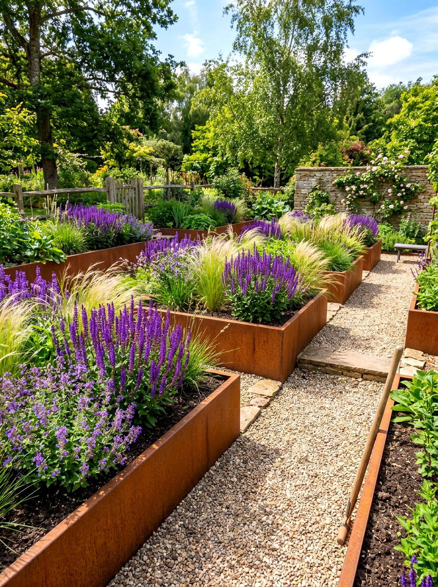 Raised garden beds - 30 courtyard garden ideas