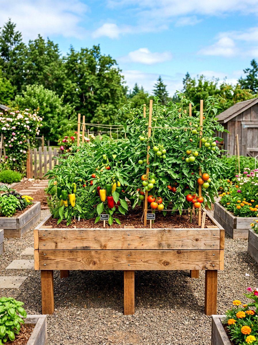 Raised pallet garden - 30 pallet planter ideas