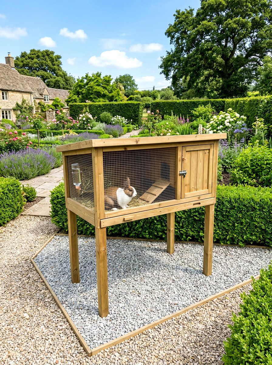 Raised rabbit hutch - 30 rabbit hutch garden ideas