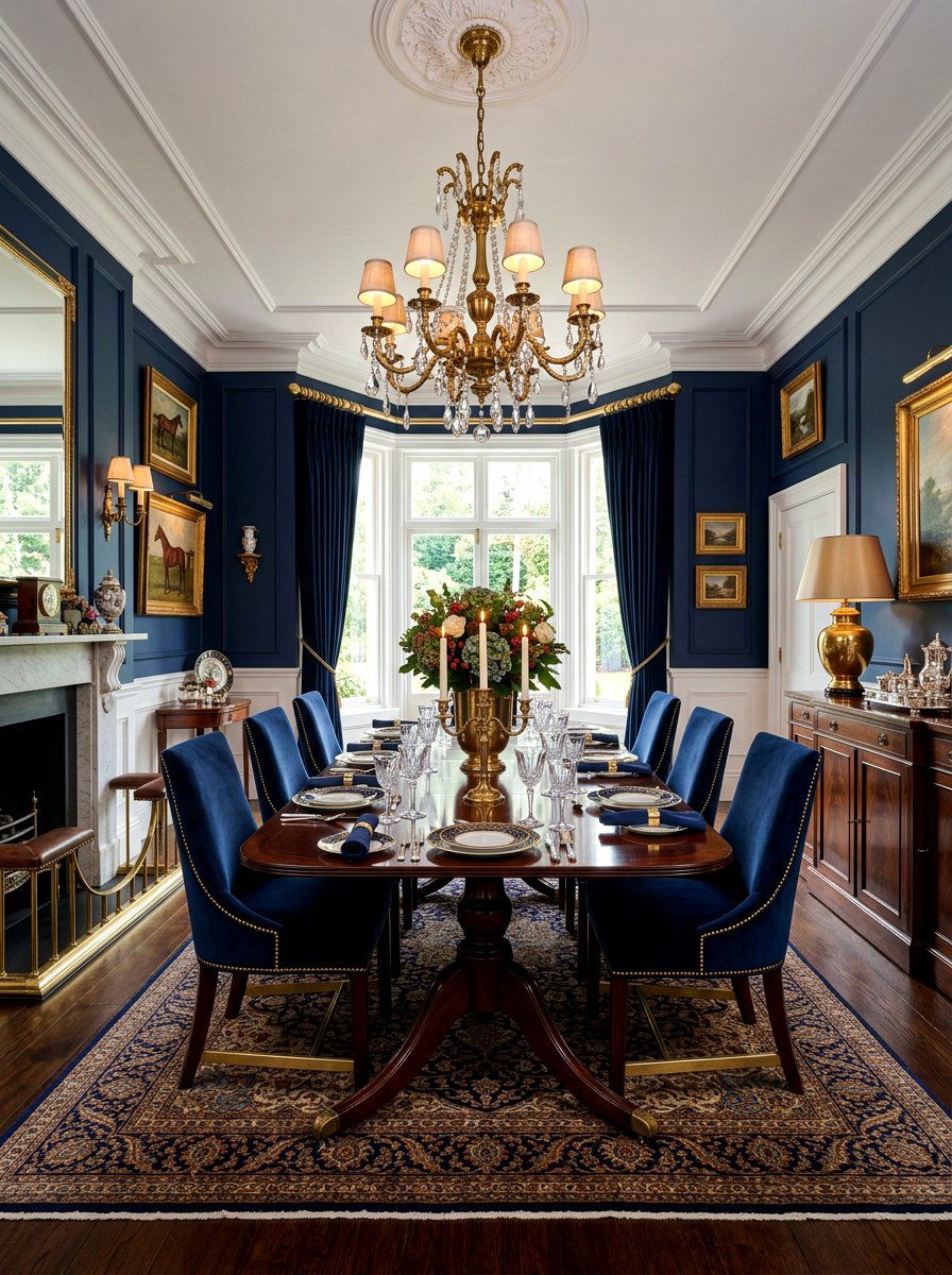 Ralph Lauren Style Dining Room - 30 equestrian decor ideas