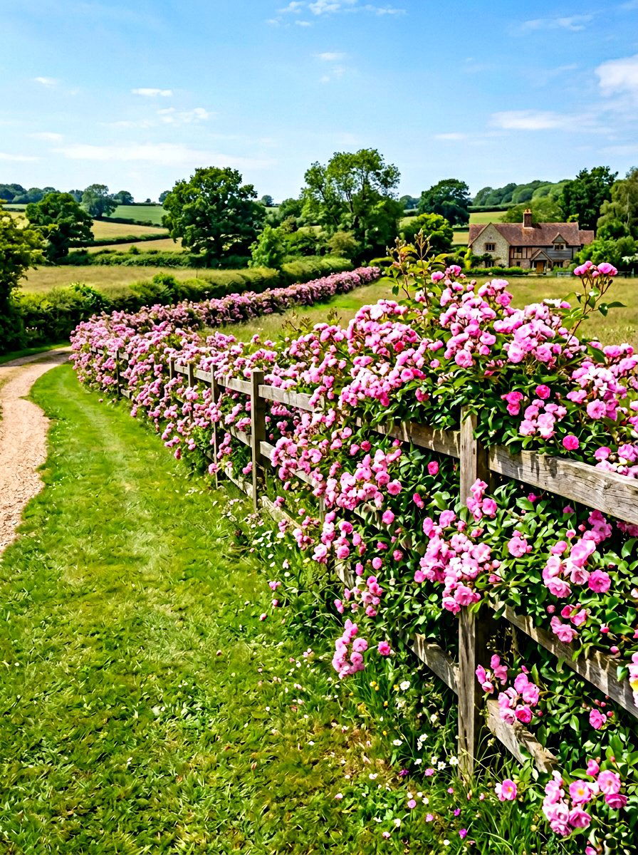 Rambling Rose Fence - 30 rose garden ideas