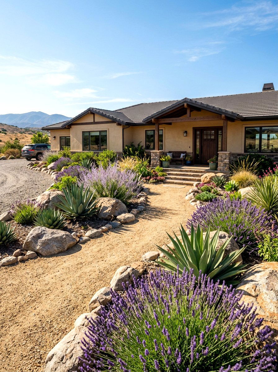 Ranch House Drought Tolerant Landscaping - 30 ranch house curb appeal ideas