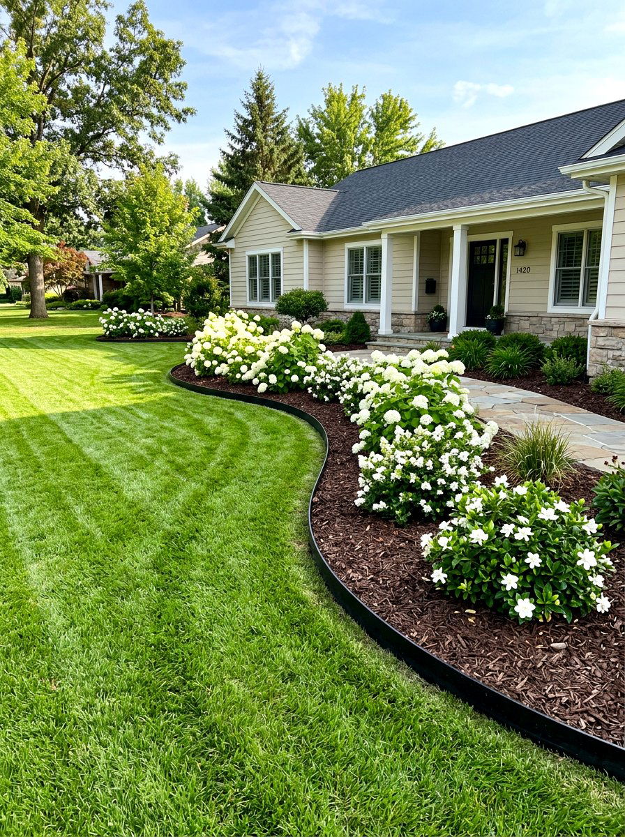 Ranch House Flower Bed Borders - 30 ranch house curb appeal ideas