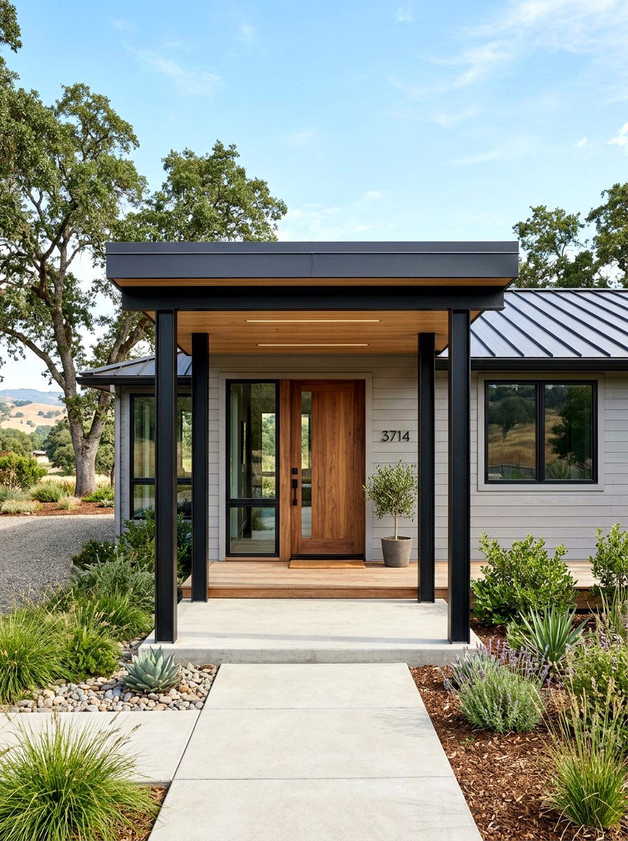 Ranch House Front Entry Portico - 30 ranch house curb appeal ideas
