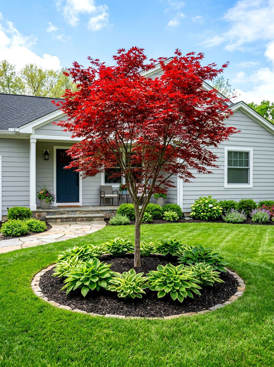 Ranch House Front Yard Specimen Trees - 30 ranch house curb appeal ideas