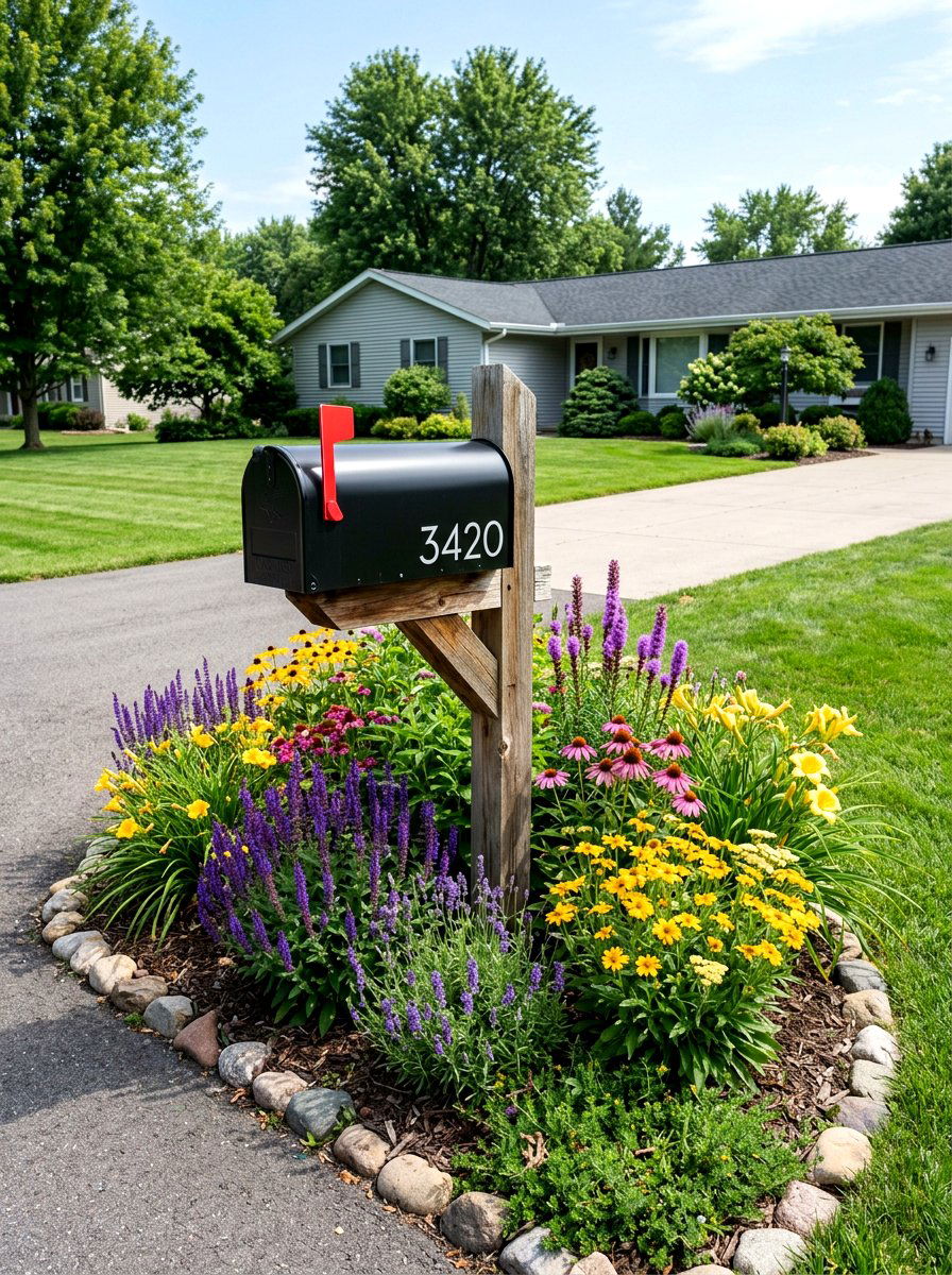 Ranch House Mailbox Garden - 30 ranch house curb appeal ideas