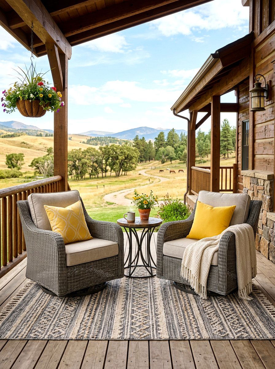 Ranch House Porch Seating Area - 30 ranch house curb appeal ideas