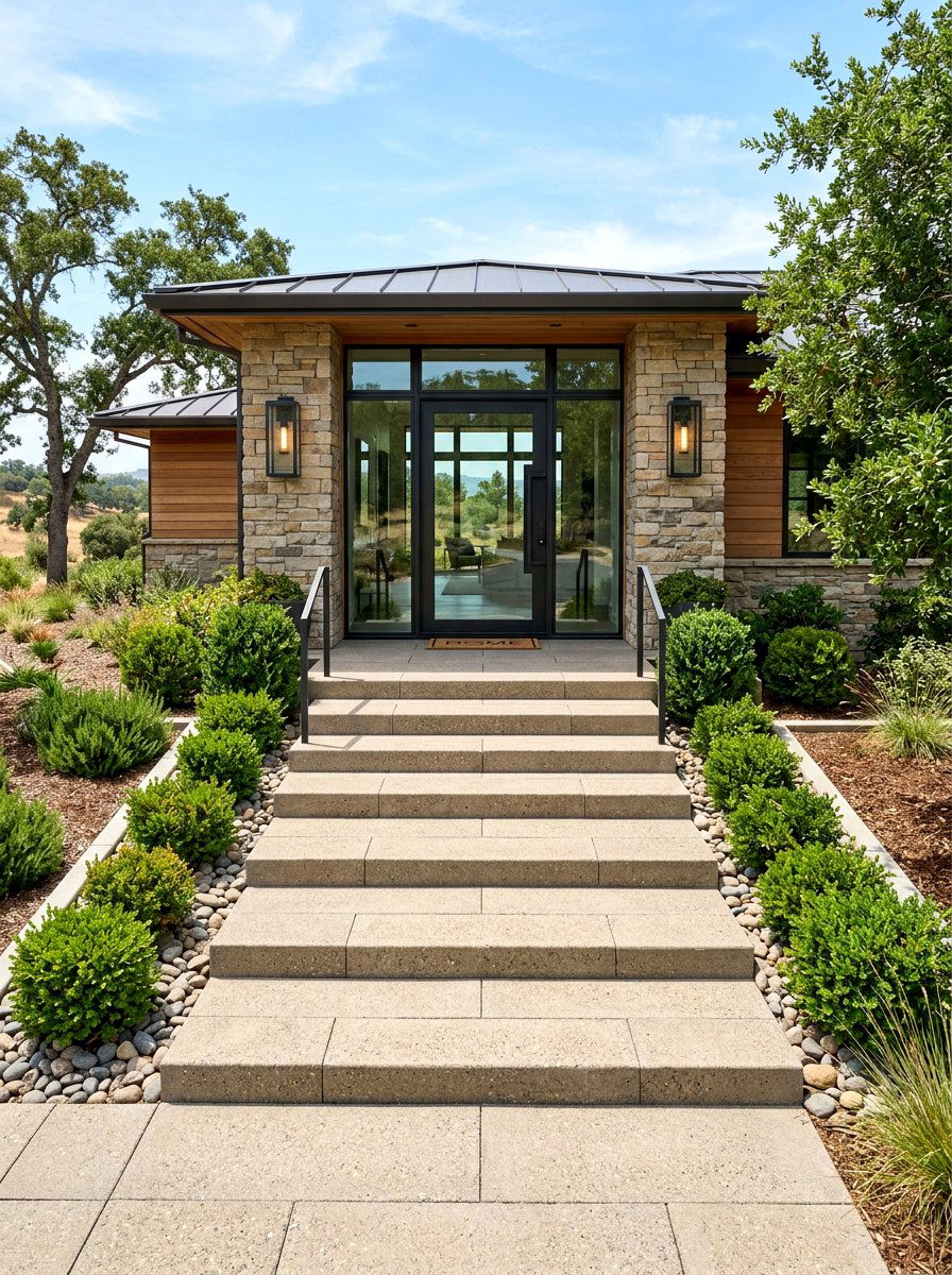 Ranch House Wide Front Steps - 30 ranch house curb appeal ideas