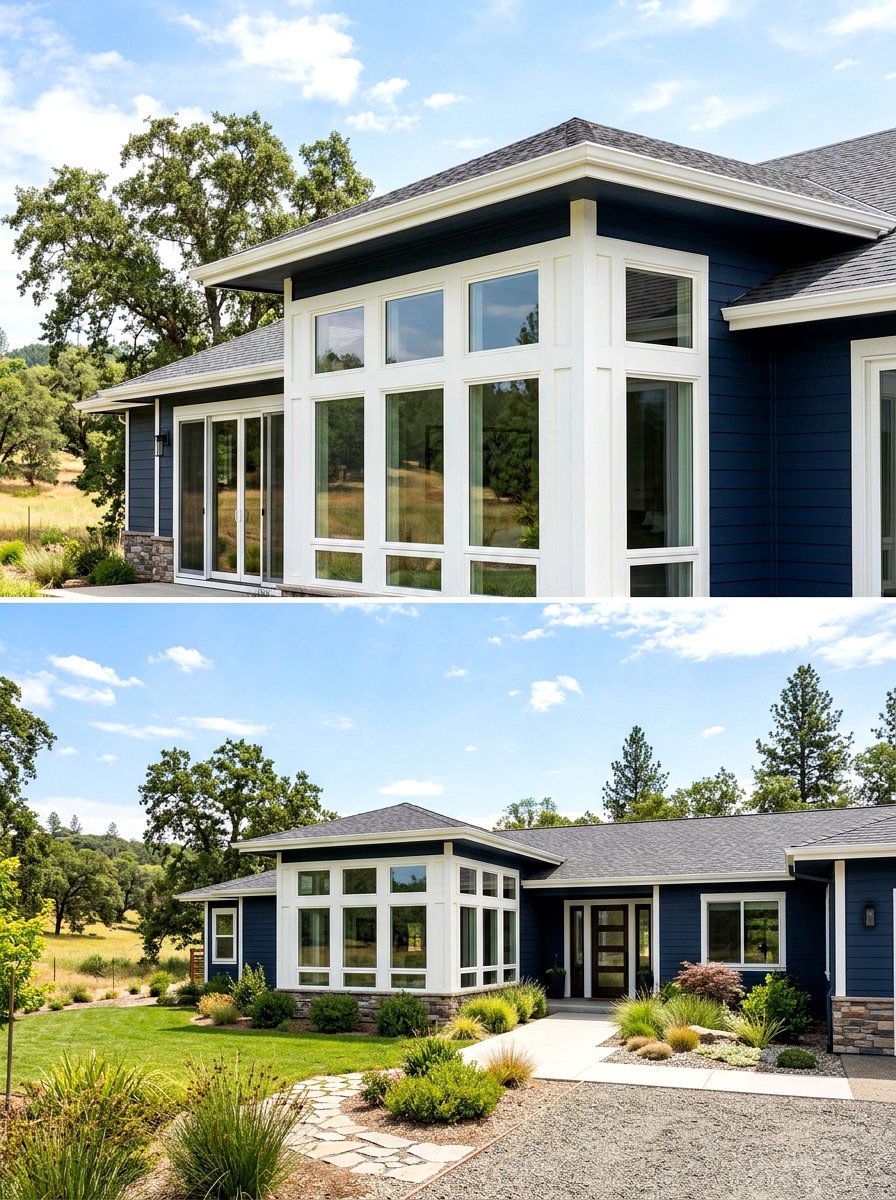 Ranch House Wide Window Trim - 30 ranch house curb appeal ideas