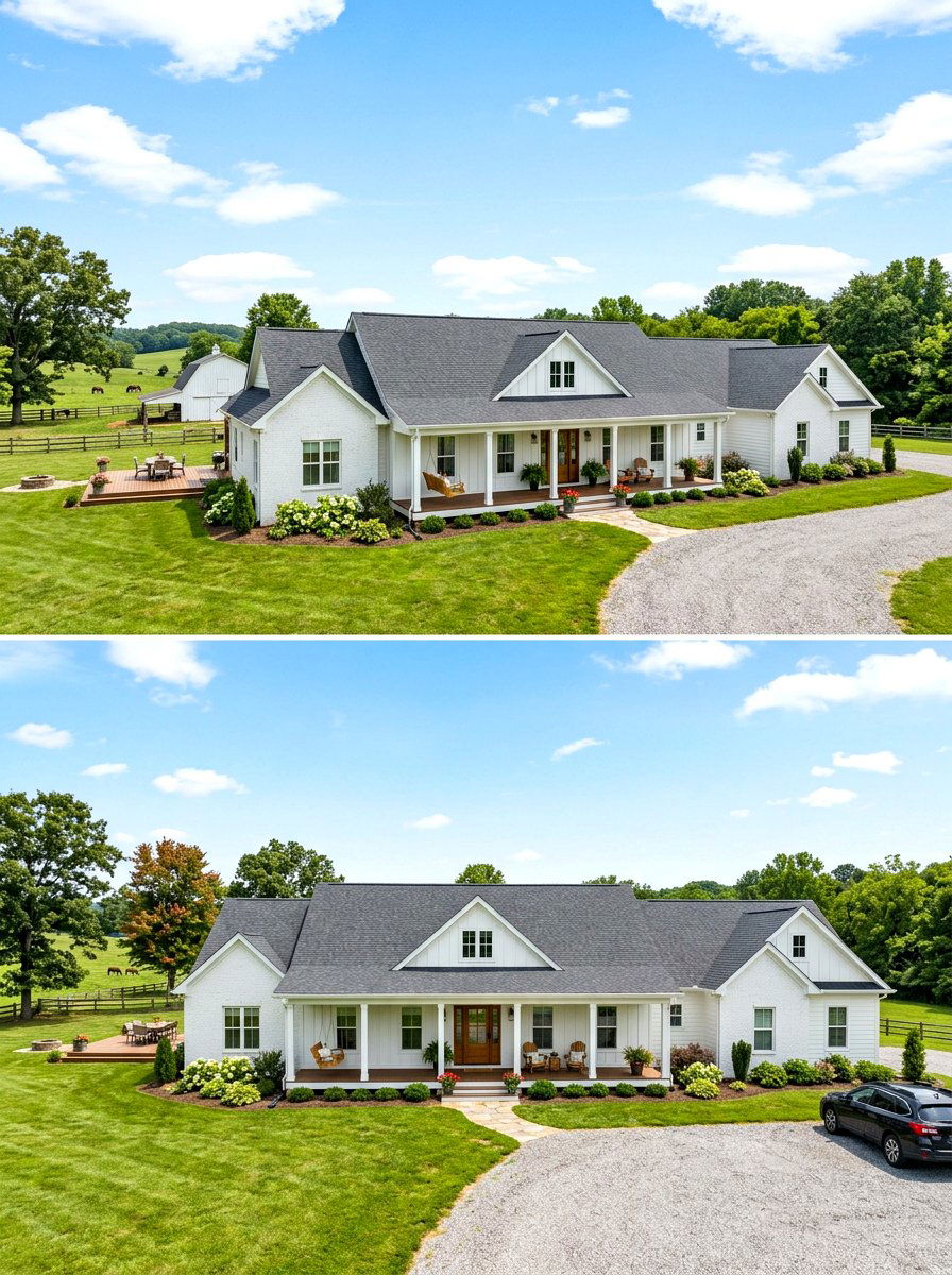 Ranch Style Farmhouse - 30 farmhouse exterior ideas