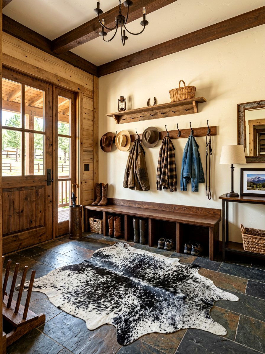 Ranch Style Mudroom - 30 western home decor ideas