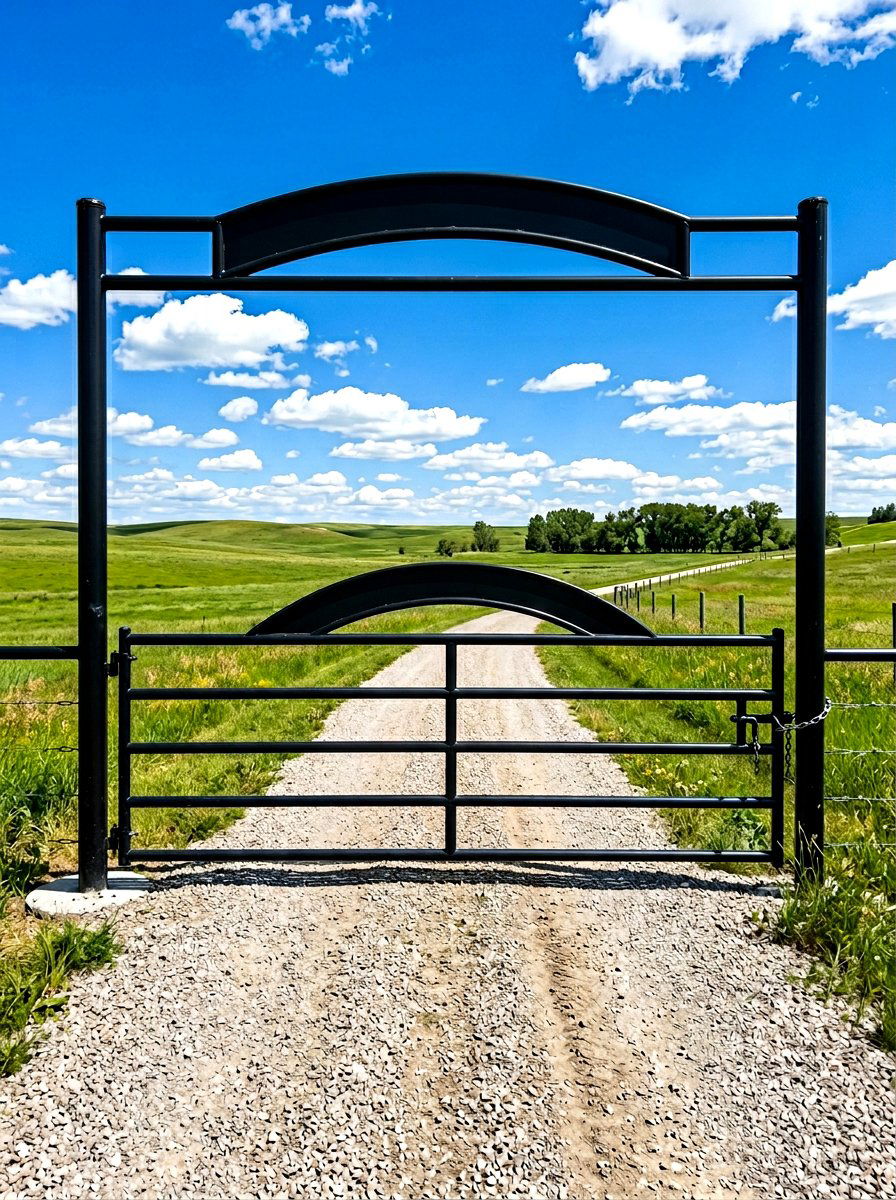 Ranch Style Pipe Gate - 30 driveway gate ideas