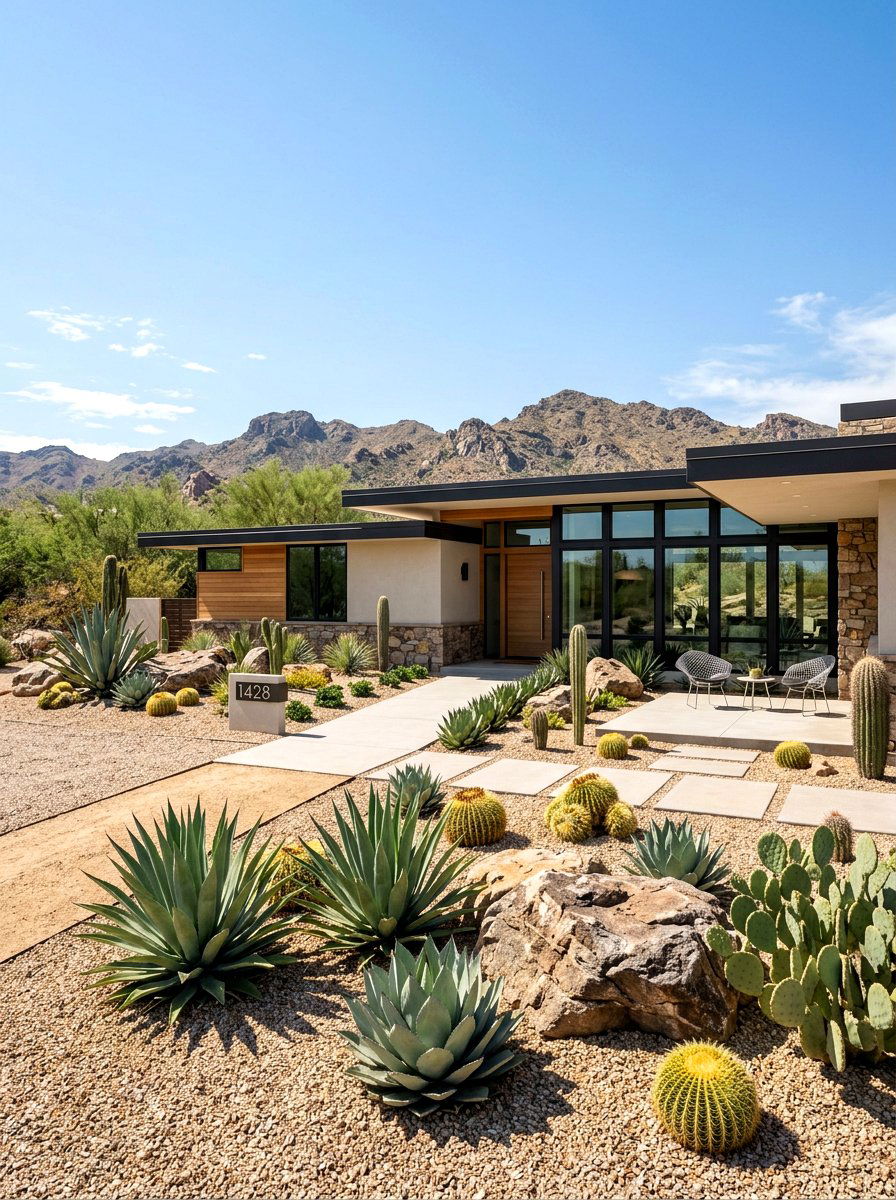 Ranch house desert landscaping - 30 ranch house exterior ideas