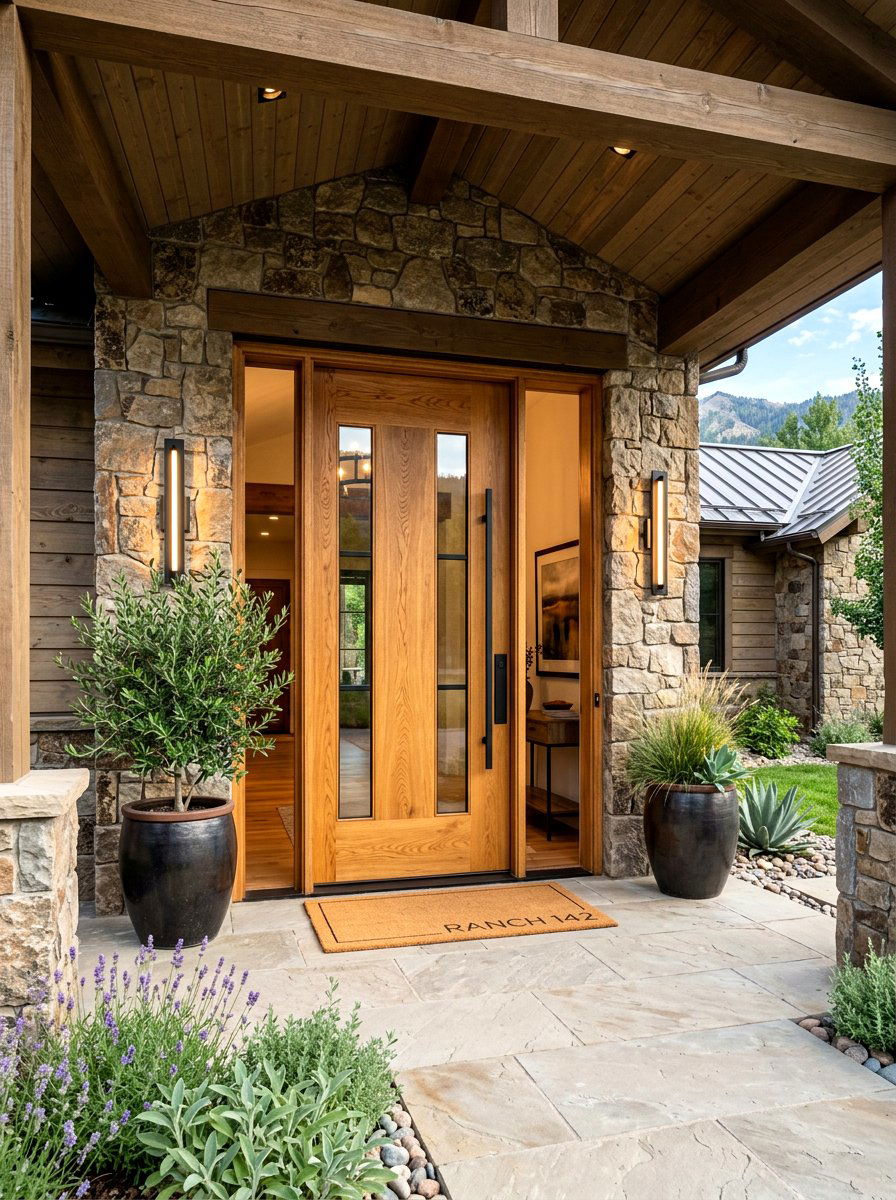 Ranch house entry door - 30 ranch house exterior ideas