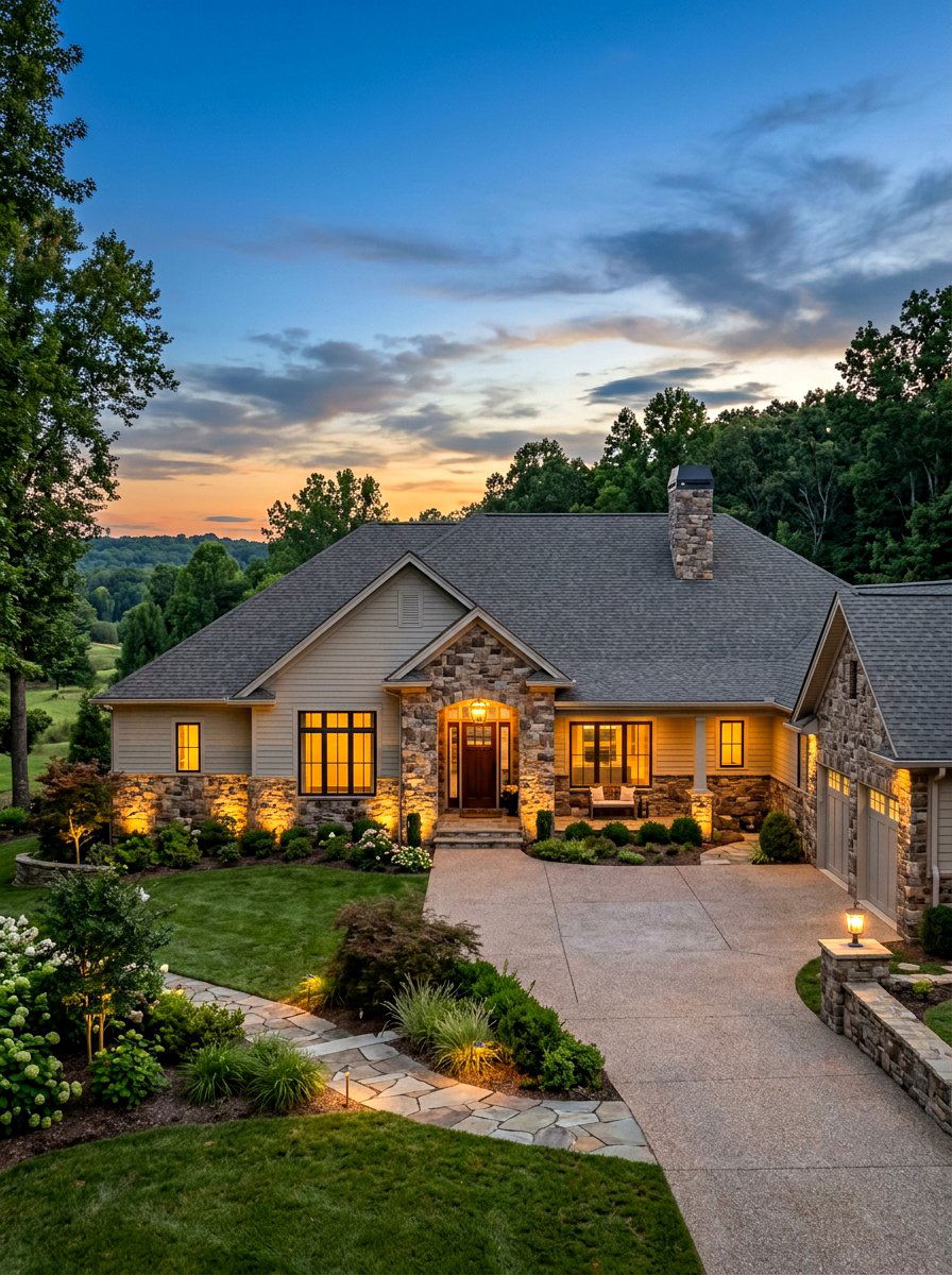 Ranch house with stone veneer - 30 ranch house exterior ideas