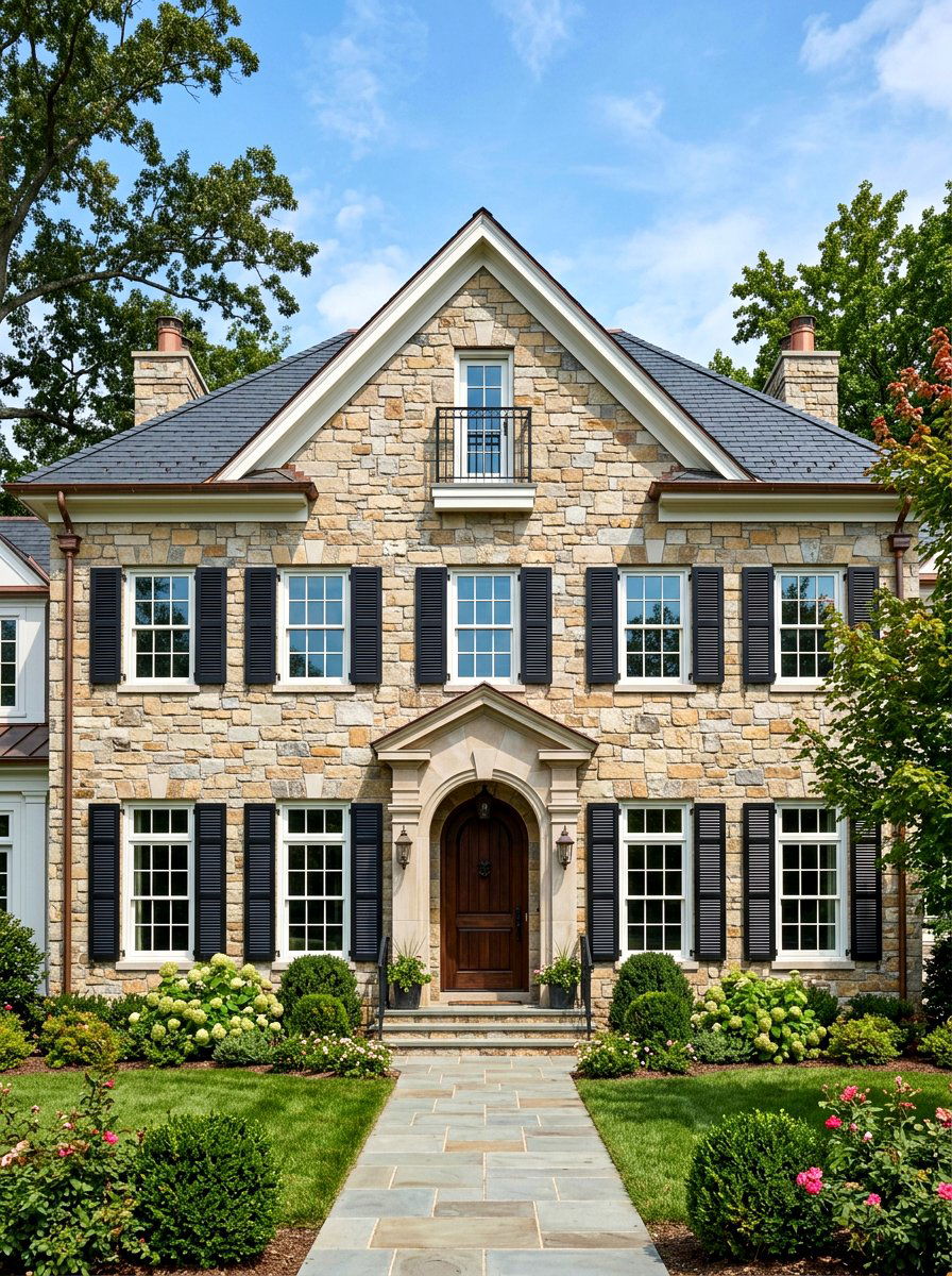 Random Ashlar Stone - 30 stone house exterior ideas