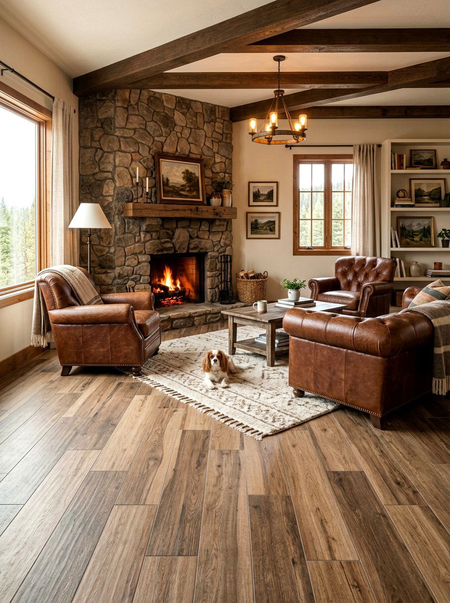 Random Plank Tile Floor - 30 tile floor pattern ideas