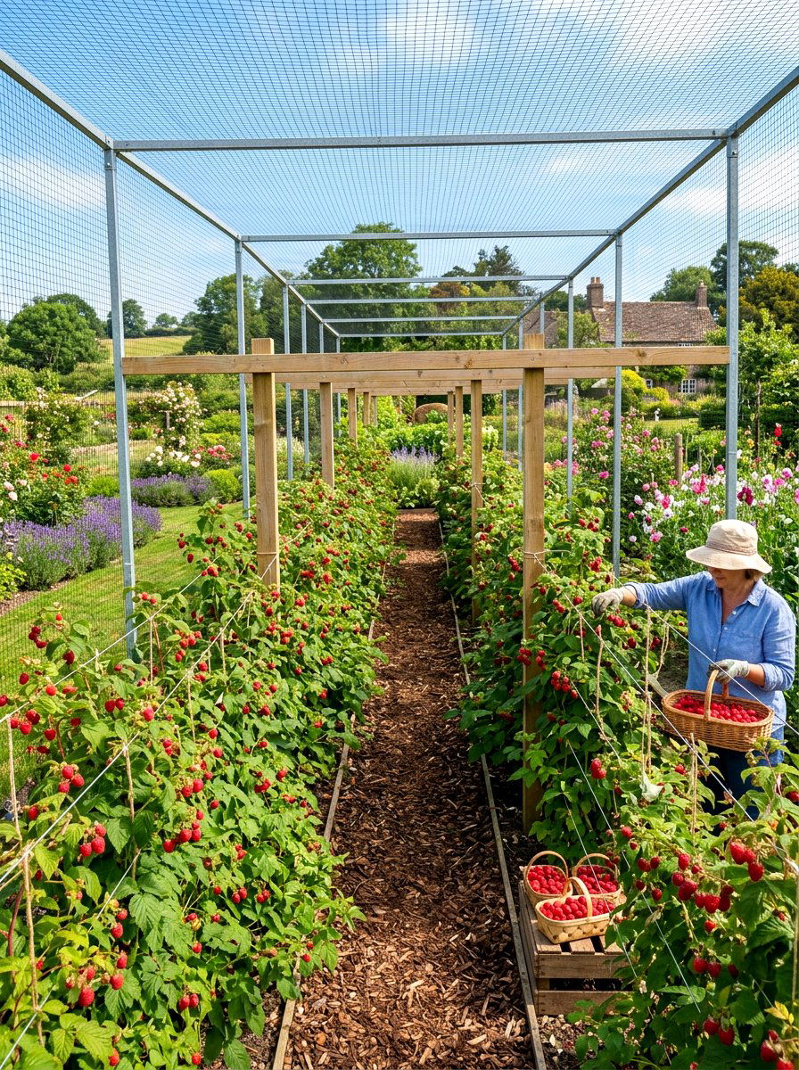 Raspberry Fruit Cage - 30 fruit cage ideas