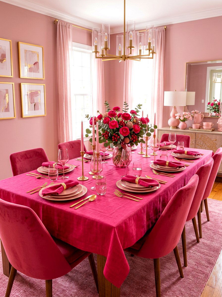 Raspberry Pink Theme - 30 berry table summer ideas