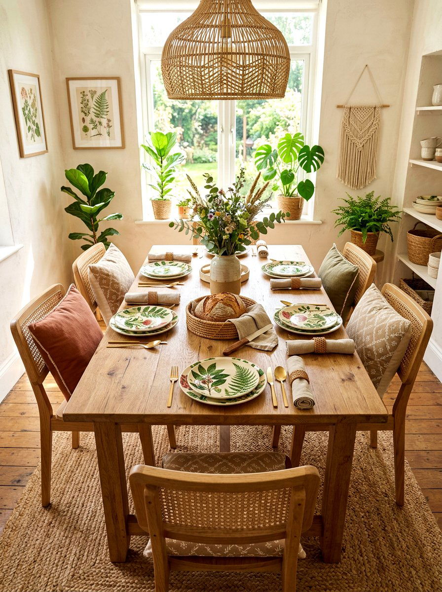 Rattan Accessories - 30 spring dining table ideas