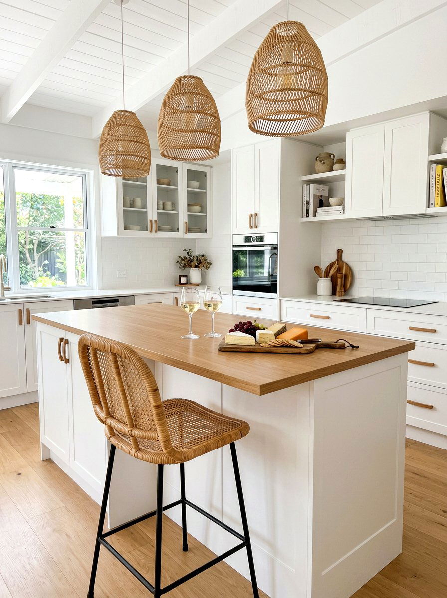 Rattan Bistro Bar Stool - 30 Paris cafe kitchen ideas