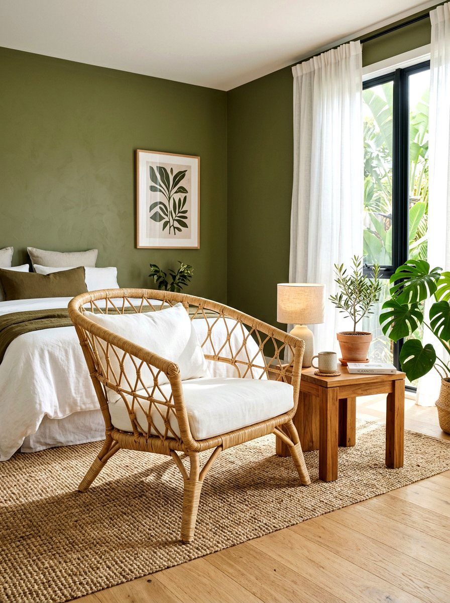 Rattan Chair - 30 natural fiber decor ideas