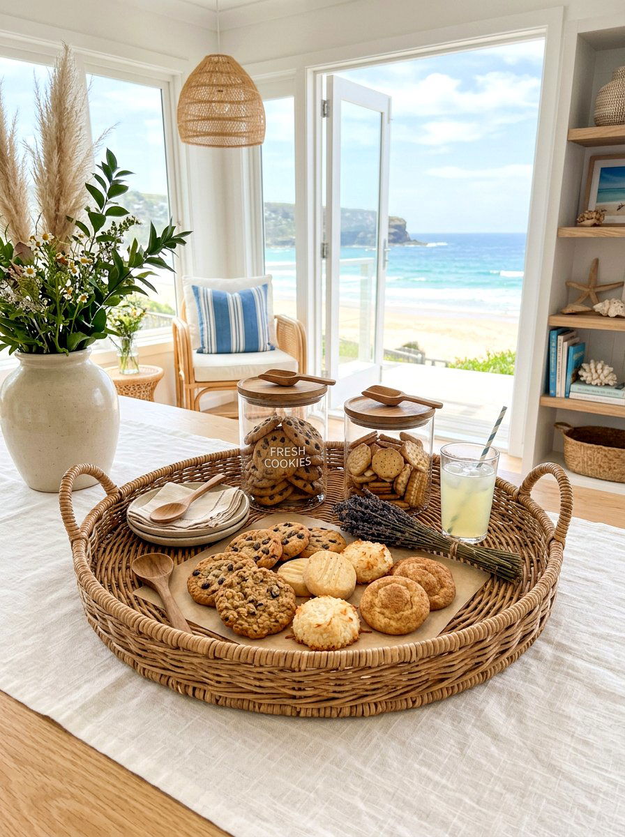 Rattan Cookie Tray - 30 cookie station ideas