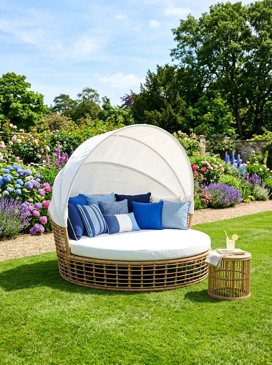 Rattan Daybed - 30 modern outdoor furniture ideas